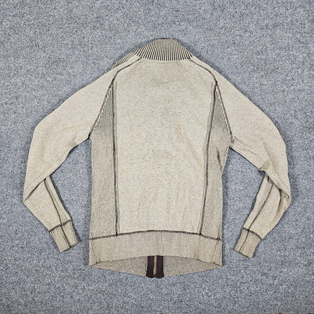 BKE Athletic Fit Full Zip Cardigan Sweater Womens Size S Beige Brown Knit - Picture 3 of 6